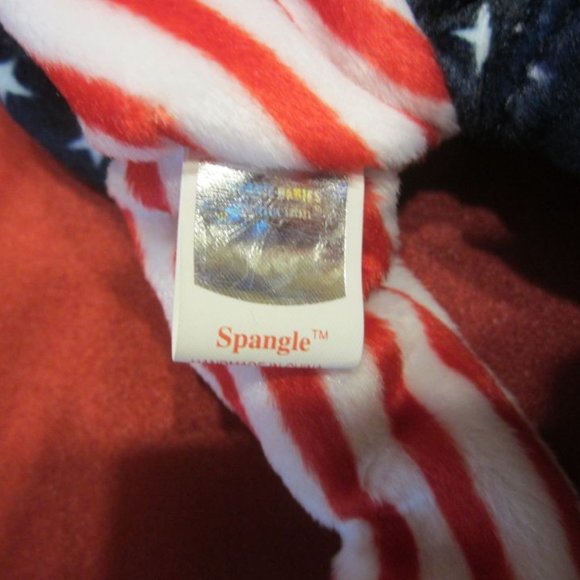 VTG TY ORIGINAL BEANIE BABY "SPANGLE" BEAR WHITE FACE, W/ERRORS - Picture 7 of 9